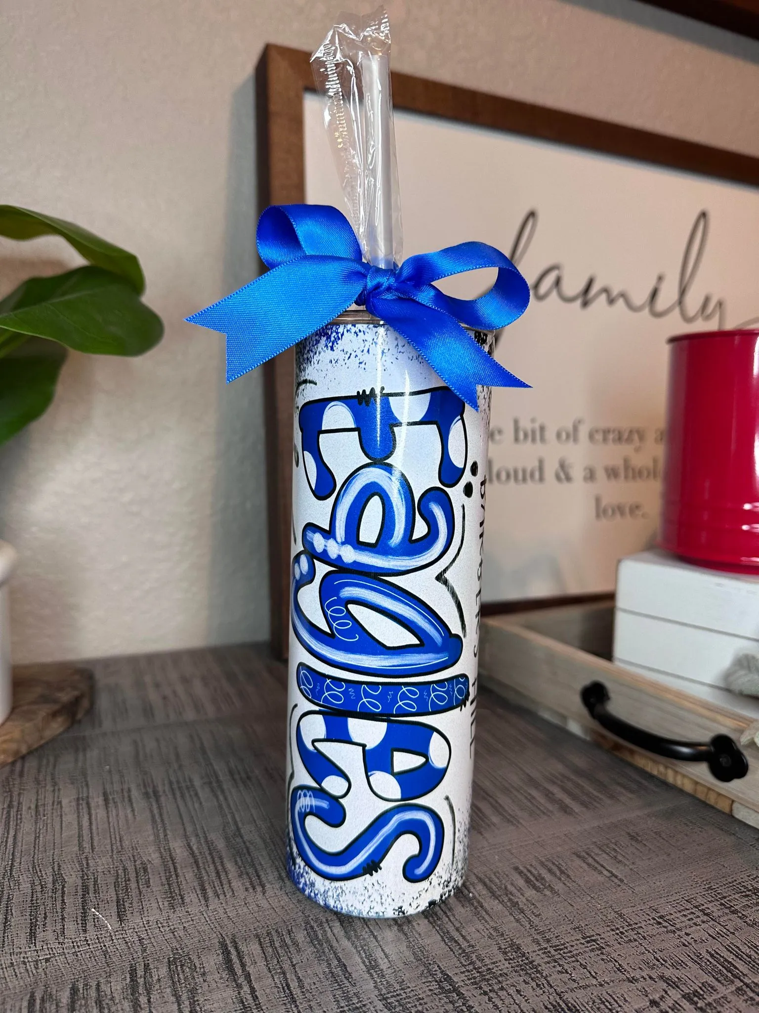 BH Eagles Shimmer Glitter Polka Dot Tumbler Personalized with Name TUMBEAG0520
