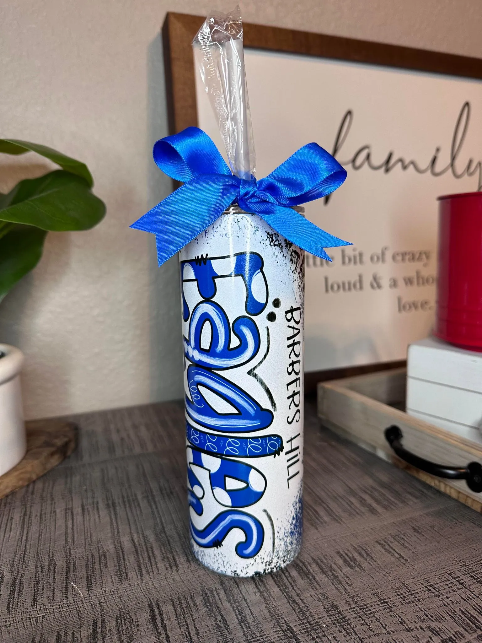 BH Eagles Shimmer Glitter Polka Dot Tumbler Personalized with Name TUMBEAG0520