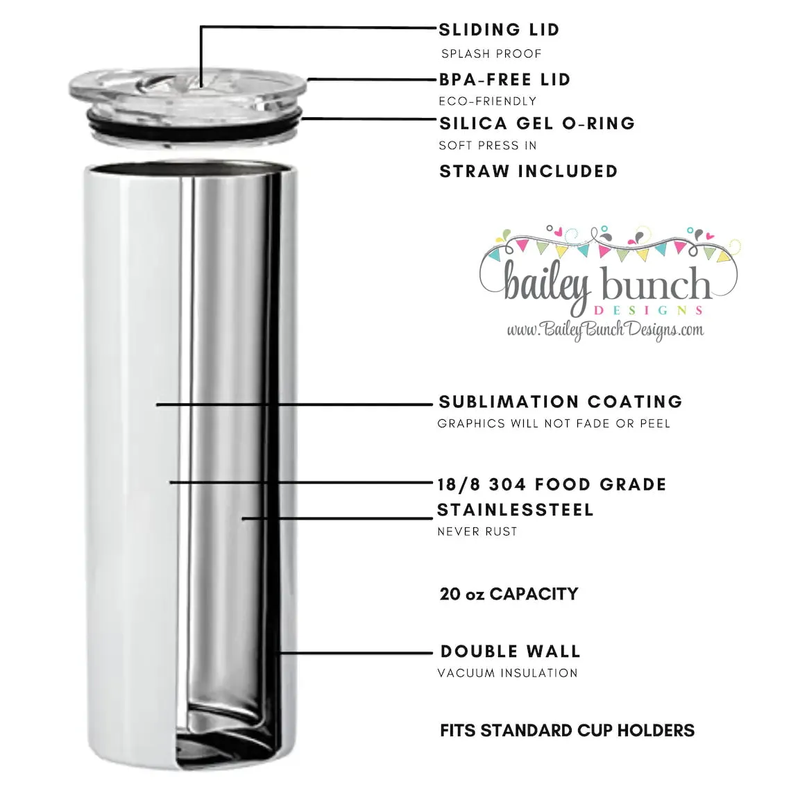 BH Eagles Shimmer Glitter Tumbler TUMBEA20520