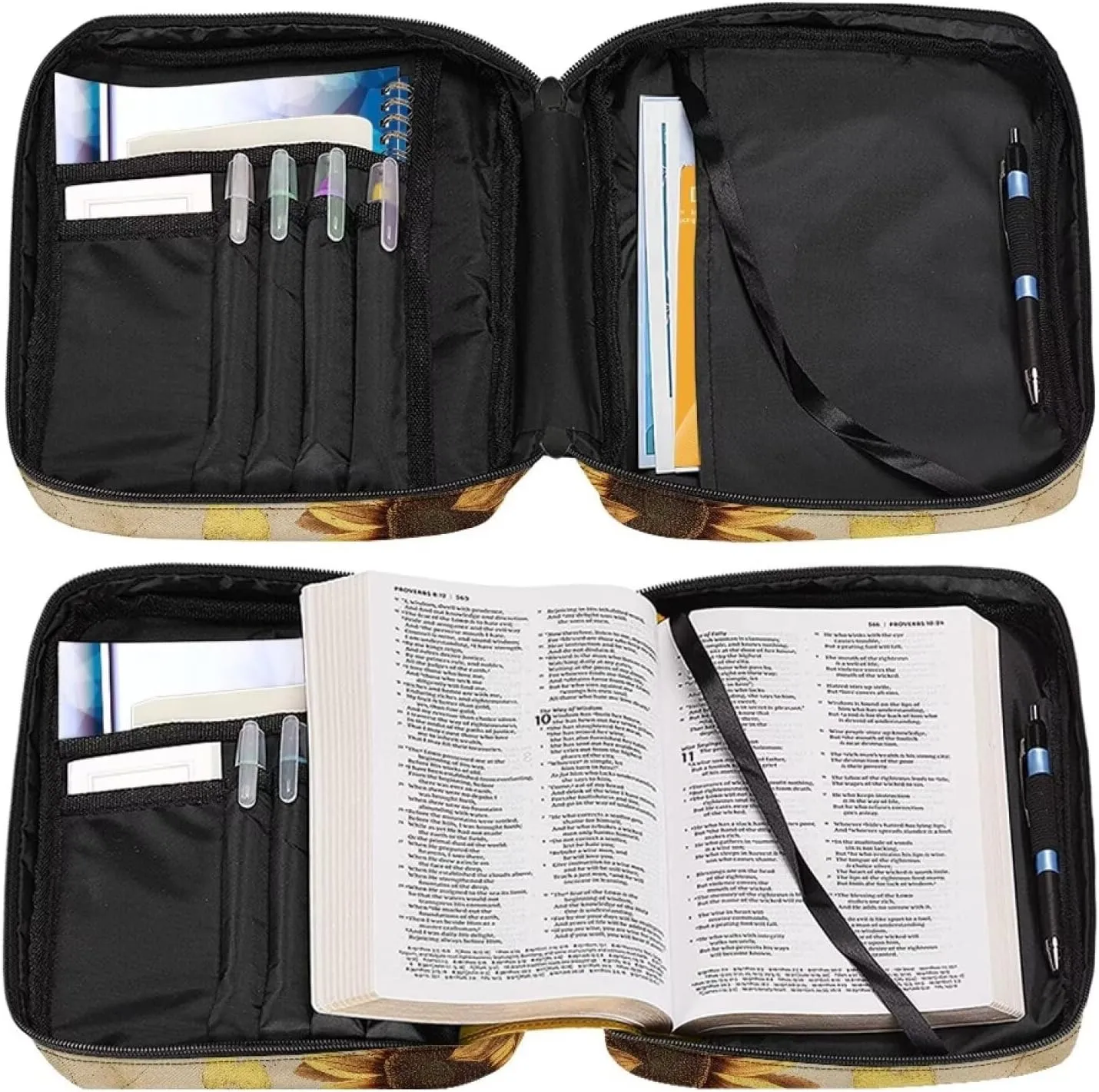 Bible Bag Tote Bible carrying case for Women Men Bible Covers for Women Men with Pockets Personalized