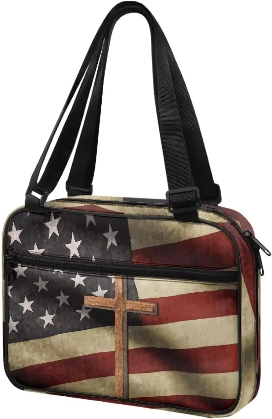 Bible Cover for Women Large Capacity Bible Book Protector Case with Adjustable Straps Multi Holder