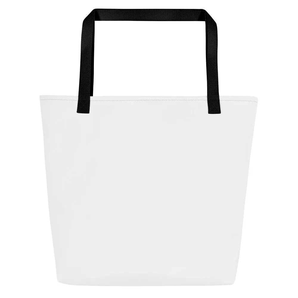 Bichon Maltese extra cute ponytails All-Over Print Large Tote Bag