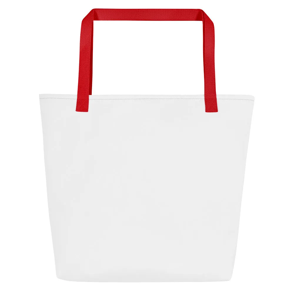 Bichon Maltese extra cute ponytails All-Over Print Large Tote Bag