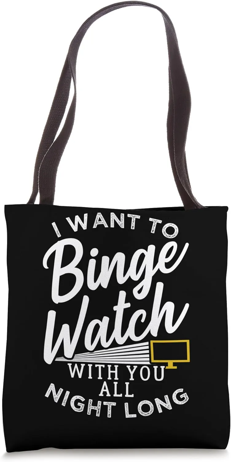 Binge Watching Design For Couples Tote Bag