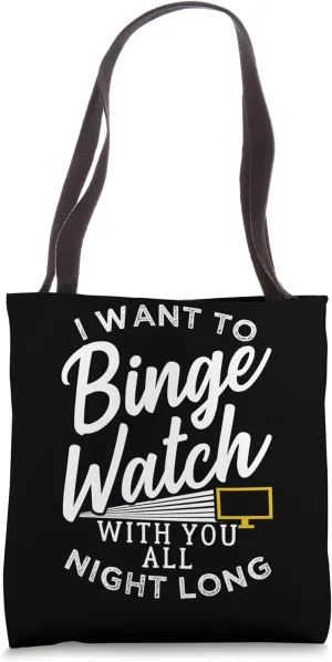 Binge Watching Design For Couples Tote Bag