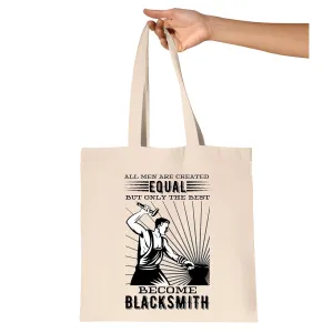 Blacksmith Gift Idea for Audience Blacksmith Natural White Multicolor Canvas Tote Bag