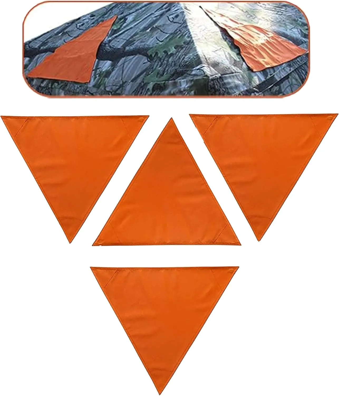 Blaze Orange Safety Hunting Blind Panel Set – Magnetic Signal Panel Set of 4