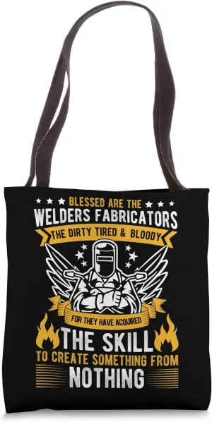 Blessed Welder Welding Construction Weld Support Best Job Tote Bag