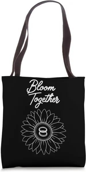 Bloom Together Sunflower Design Tote Bag