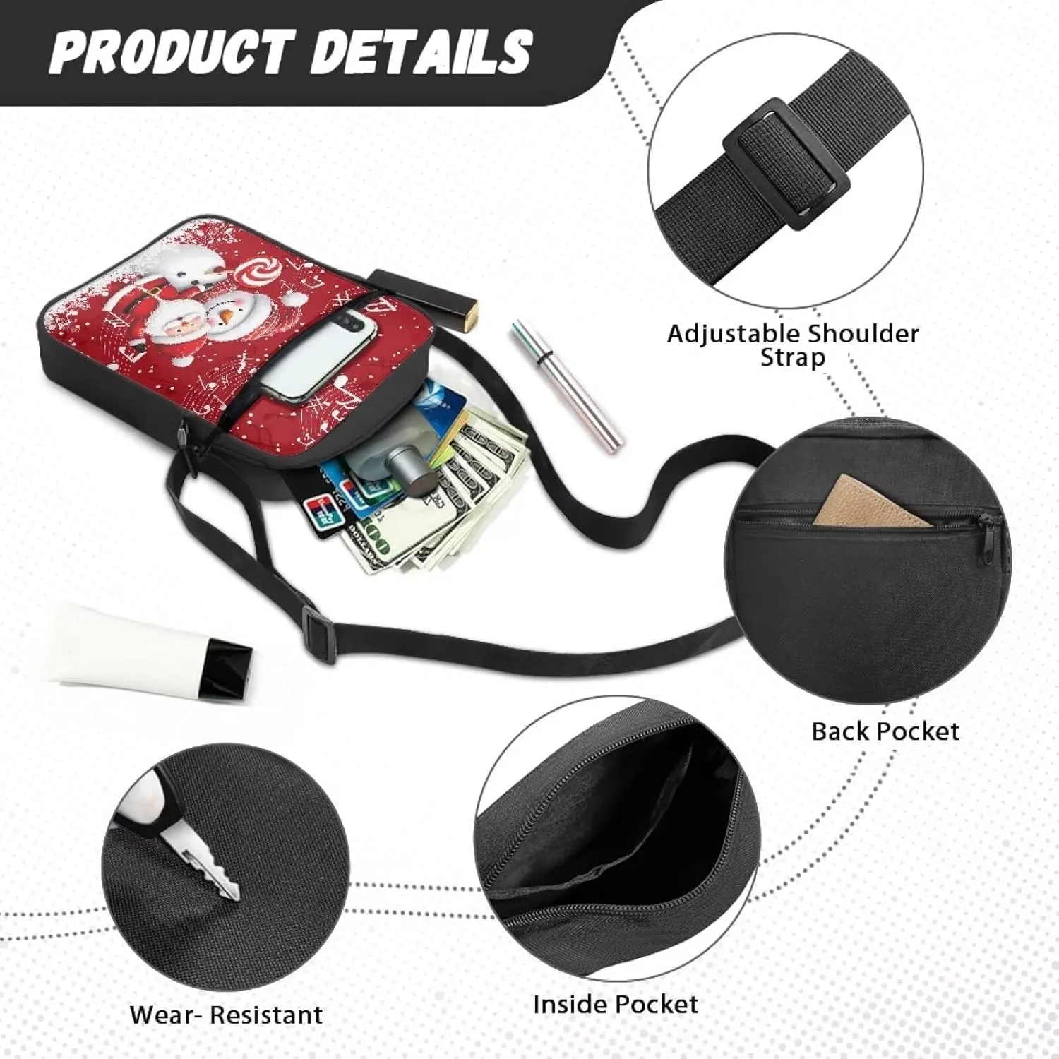 Boatee Small Messenger Bag for Women Casual Multi-Purpose Crossbody Handbag