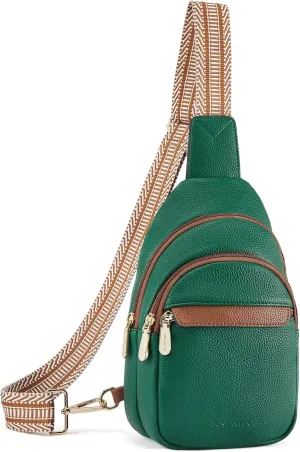BOSTANTEN Small Sling Bag for Women Leather Crossbody Bags Fanny Pack Chest Bag for Travel