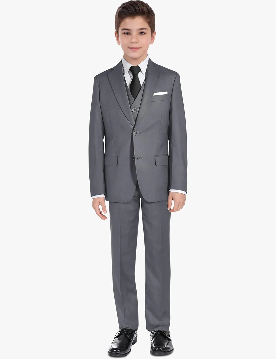 Boys' Formal Suit Set, with Suspenders, Adjustable Waist