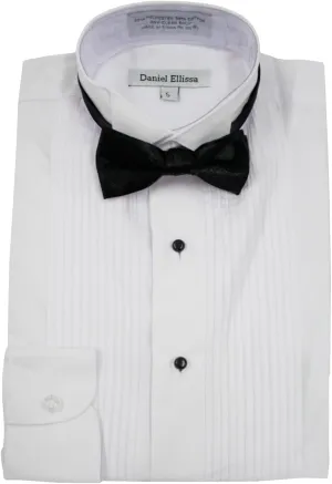 Boys Tuxedo Shirt & Bow Tie Size 18 White