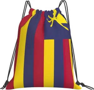 BREAUX Flag of the Kingdom of Hawaii print Leisure drawstring backpack, fitness bag, foldable fit for sports travel and daily use