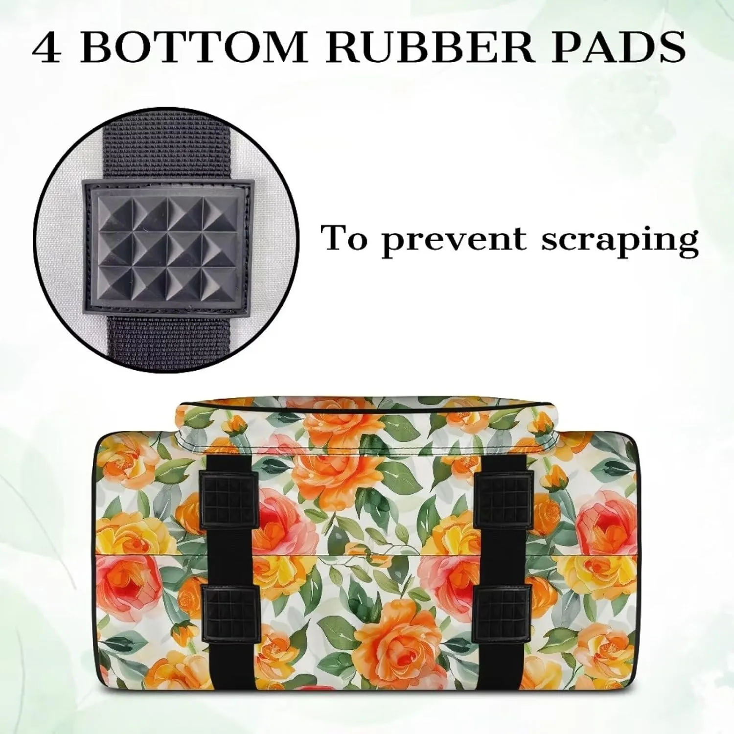 Bright Flower Sewing Machine Case Heavy Padded Tote Bag Portable Sewing Machine Handbag Dust Proof Compatible with Most Standard Sewing Machines