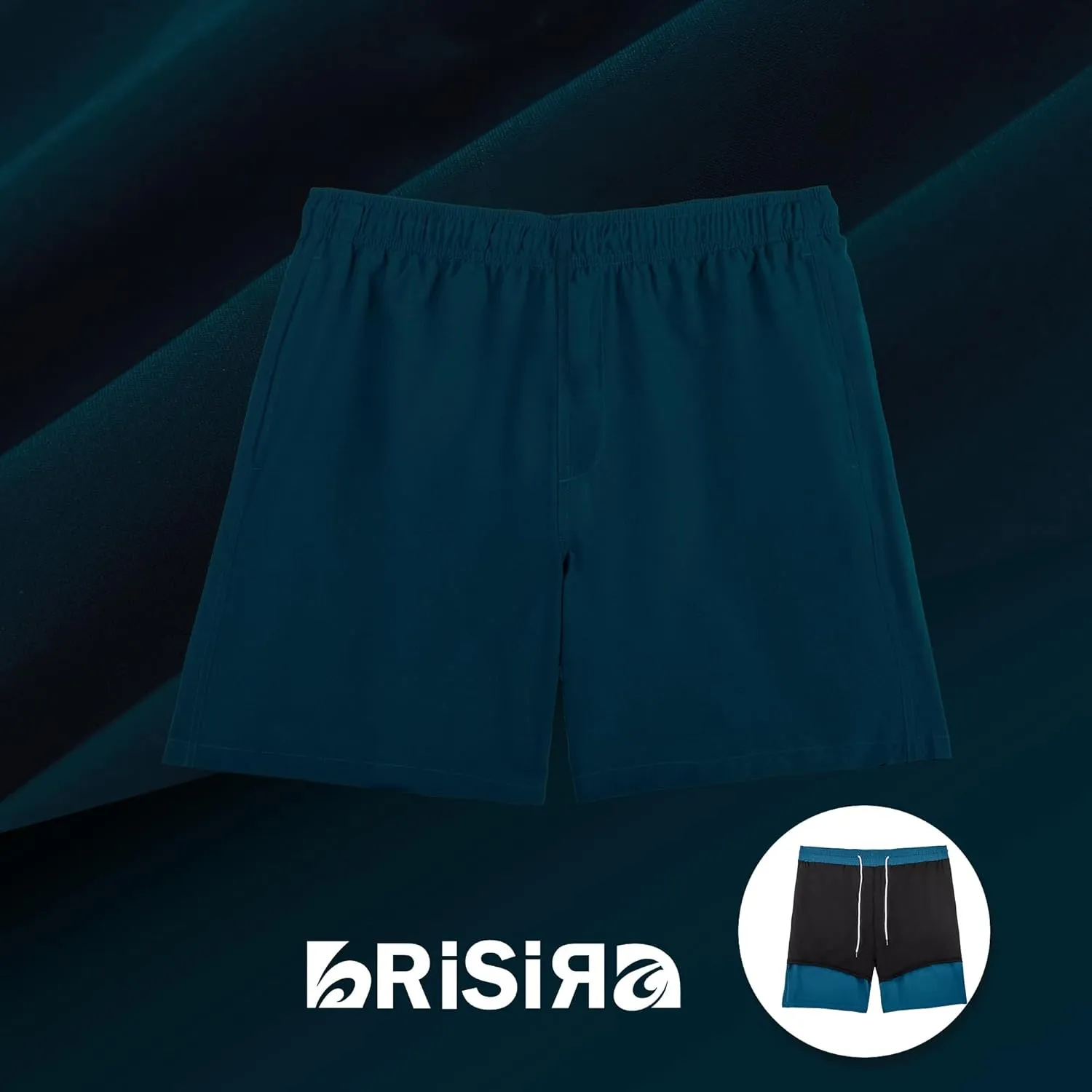 BRISIRA Big and Tall Mens Swim Trunks with Compression Liner Swimsuit Bathing Suit Swim Shorts Board Shorts Quick Dry 1X-6X