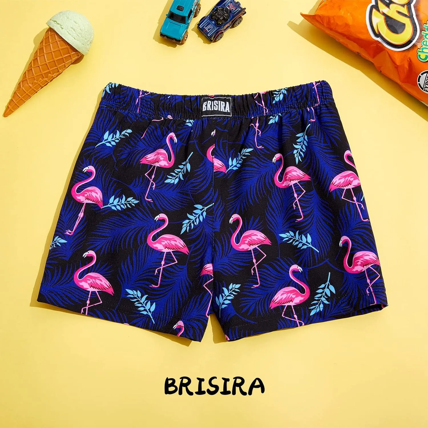 BRISIRA Boys Swim Trunks Bathing Suit Compression Boxer Brief Liner Swim Shorts Swimsuit Anti-Chafe Toddler Kids Youth Teen