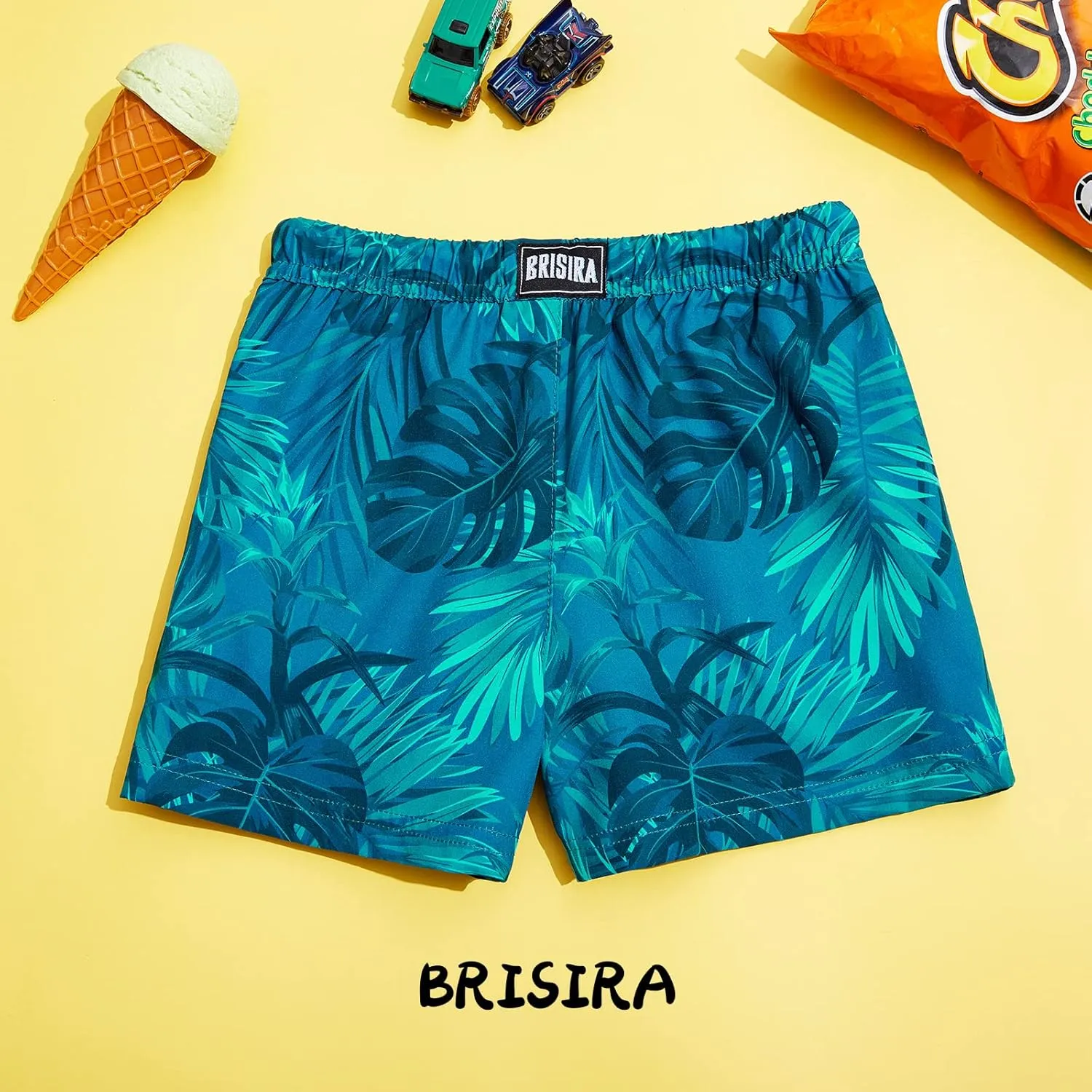BRISIRA Boys Swim Trunks Bathing Suit Compression Boxer Brief Liner Swim Shorts Swimsuit Anti-Chafe Toddler Kids Youth Teen