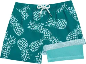 BRISIRA Boys Swim Trunks Bathing Suit Compression Boxer Brief Liner Swim Shorts Swimsuit Anti-Chafe Toddler Kids Youth Teen