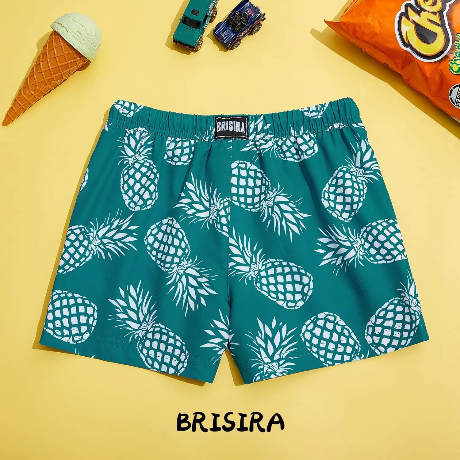 BRISIRA Boys Swim Trunks Bathing Suit Compression Boxer Brief Liner Swim Shorts Swimsuit Anti-Chafe Toddler Kids Youth Teen