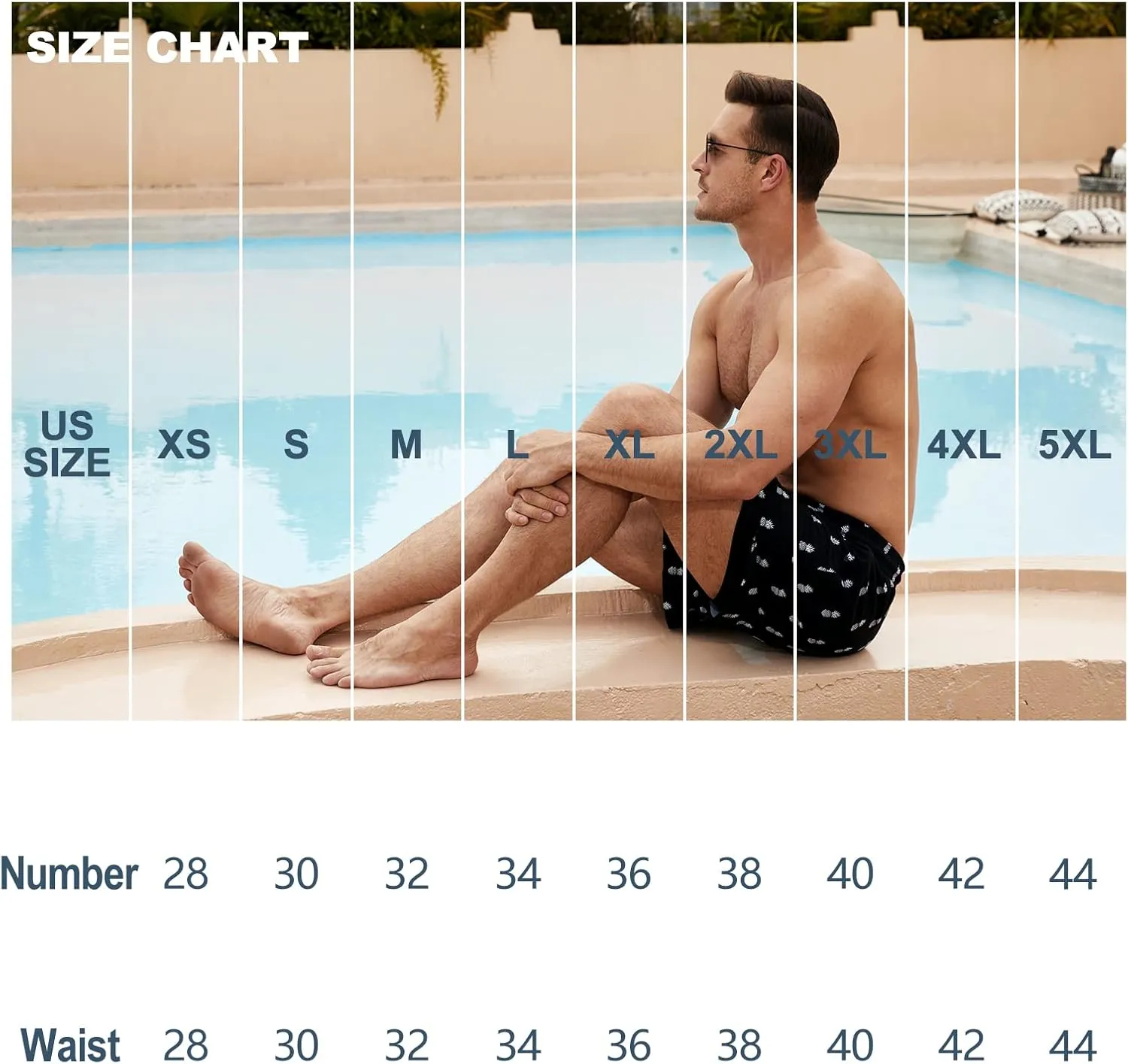 BRISIRA Mens Swim Trunks Bathing Suit 5 Inch Inseam Compression Liner Beach Swim Shorts Swimwear Quick Dry Zipper Pocket