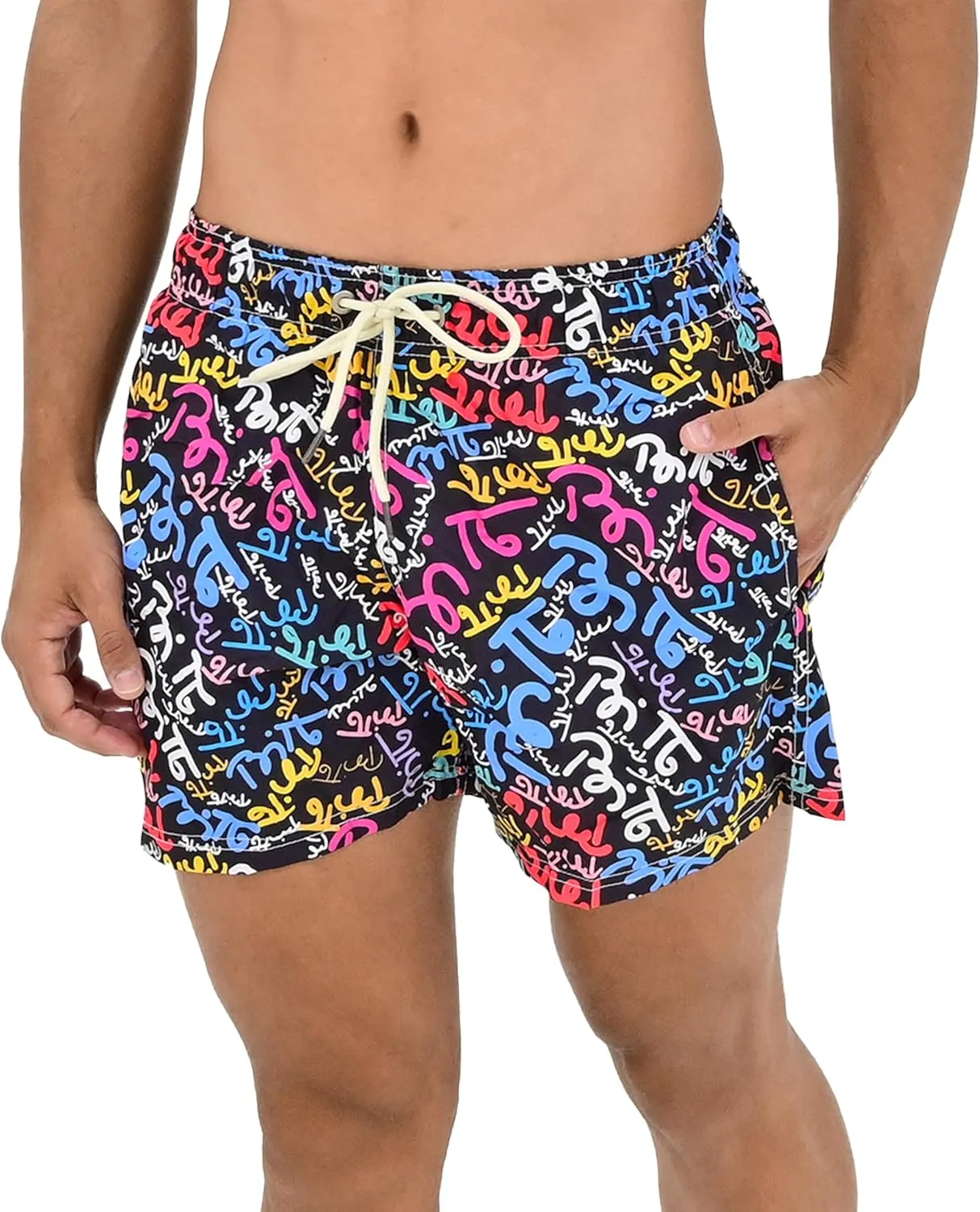 Britto Romero Men's Swim Trunks by Shorts Co, BTOs, Black
