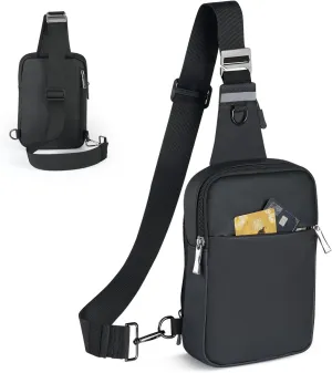 BROADREAM Upgrated Mini Sling Bag Small Crossbody Bags with RFID Blocking Waterproof Phone Chest Bag for Travel