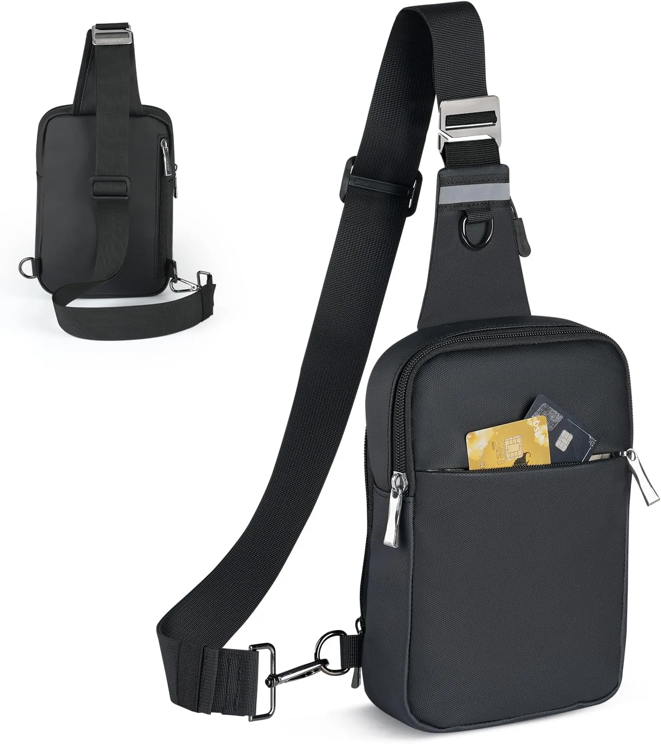 BROADREAM Upgrated Mini Sling Bag Small Crossbody Bags with RFID Blocking Waterproof Phone Chest Bag for Travel