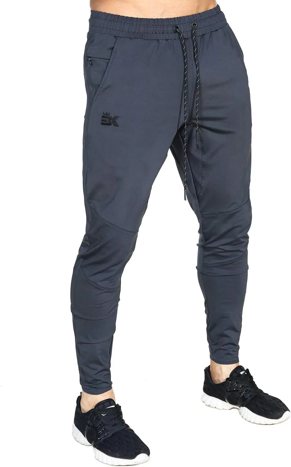 BROKIG Mens Lightweight Gym Jogger Pants,Men's Workout Sweatpants with Zip Pocket