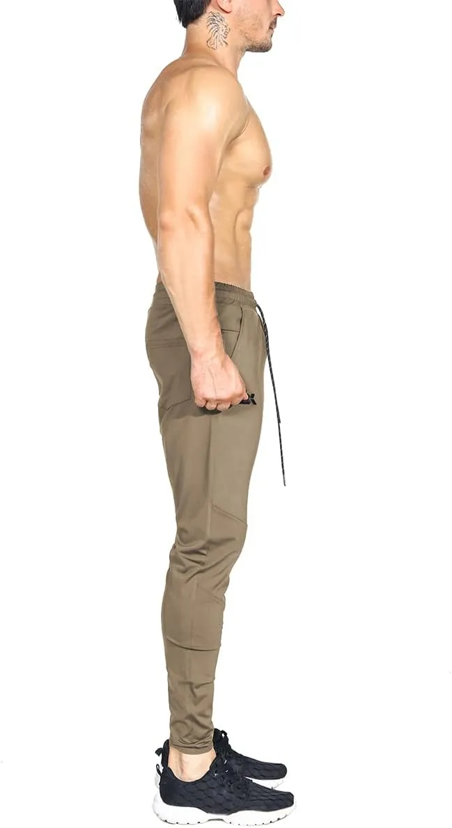 BROKIG Mens Lightweight Gym Jogger Pants,Men's Workout Sweatpants with Zip Pocket