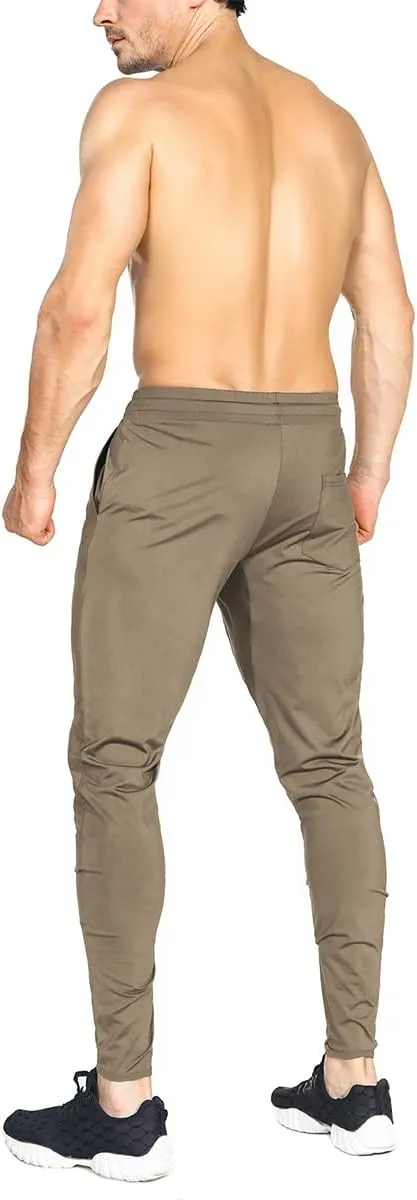 BROKIG Mens Lightweight Gym Jogger Pants,Men's Workout Sweatpants with Zip Pocket