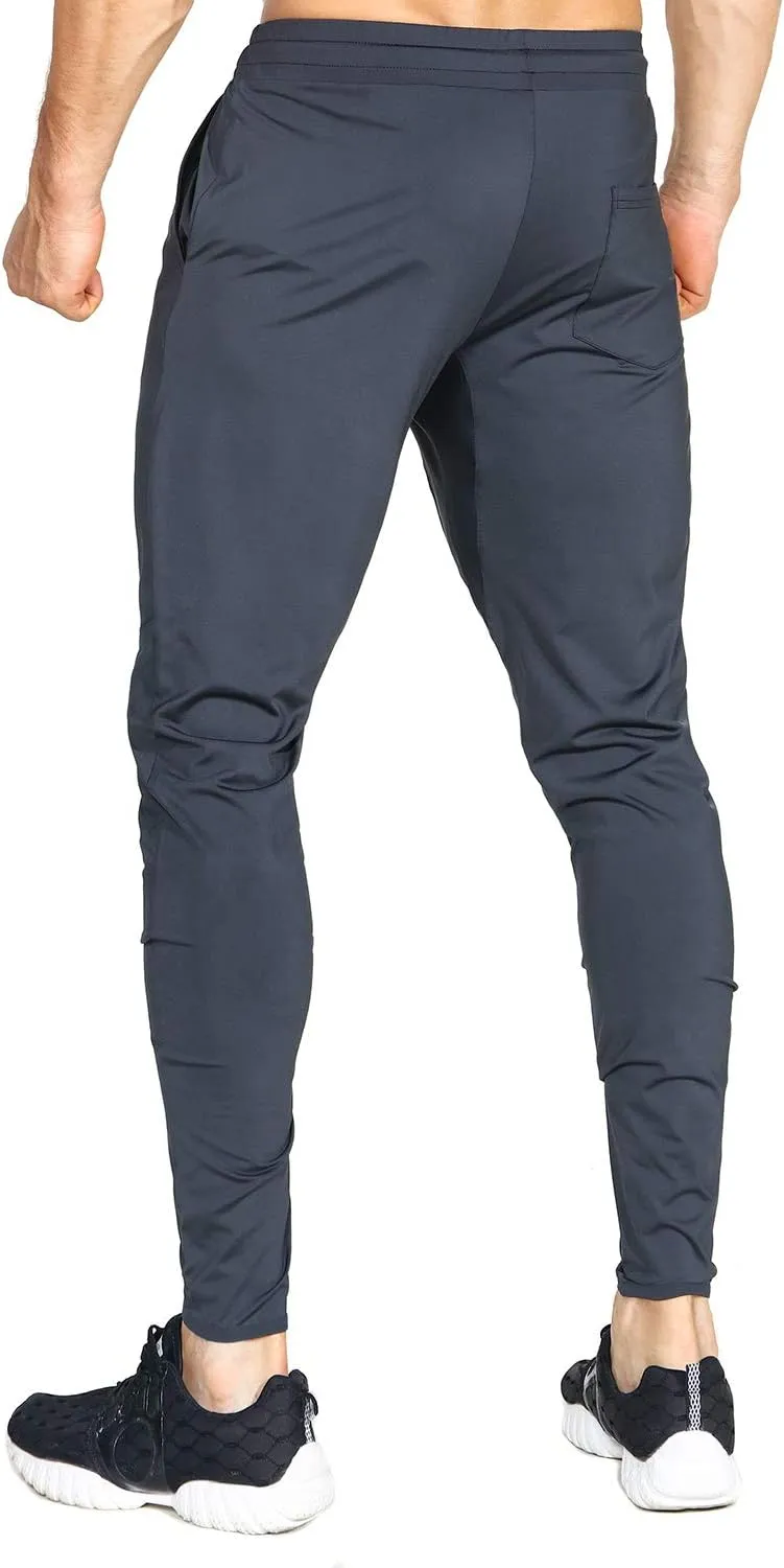 BROKIG Mens Lightweight Gym Jogger Pants,Men's Workout Sweatpants with Zip Pocket