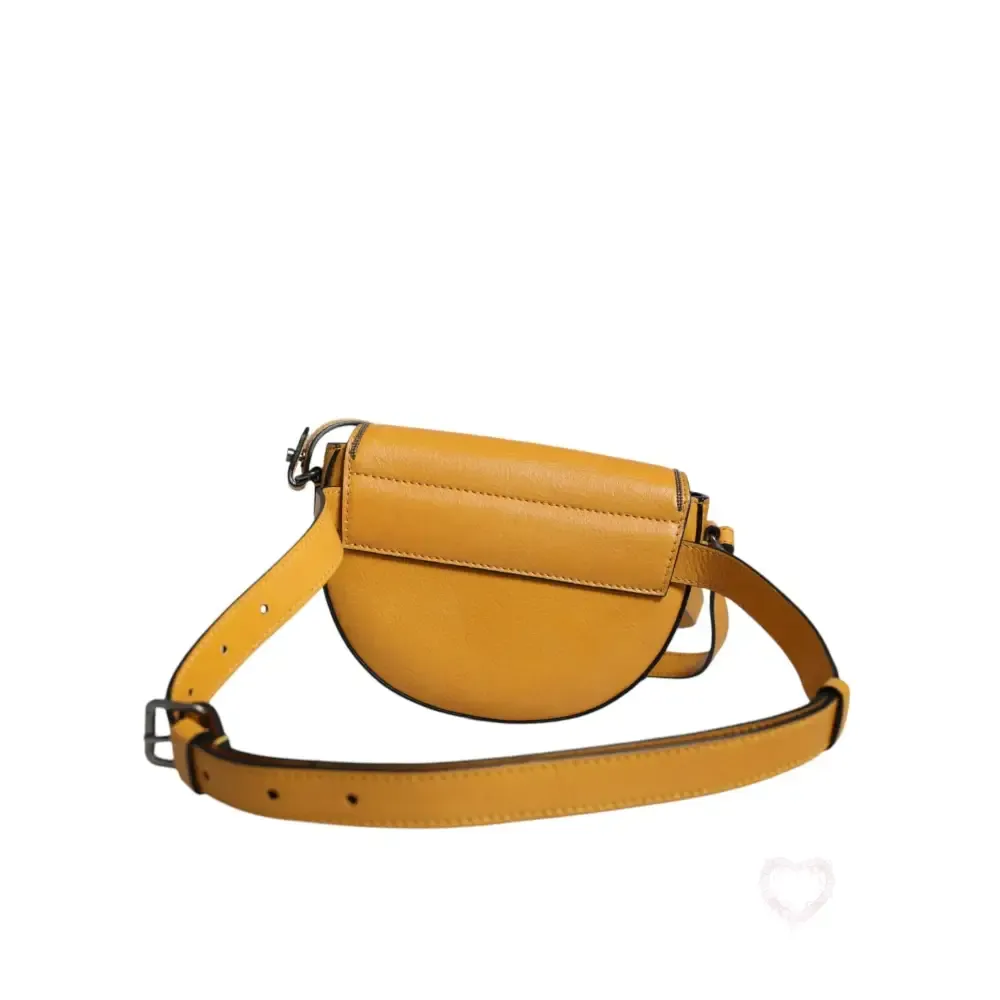 Brunello Cucinelli Light Brown Leather Logo Waist Strap Sling Bag