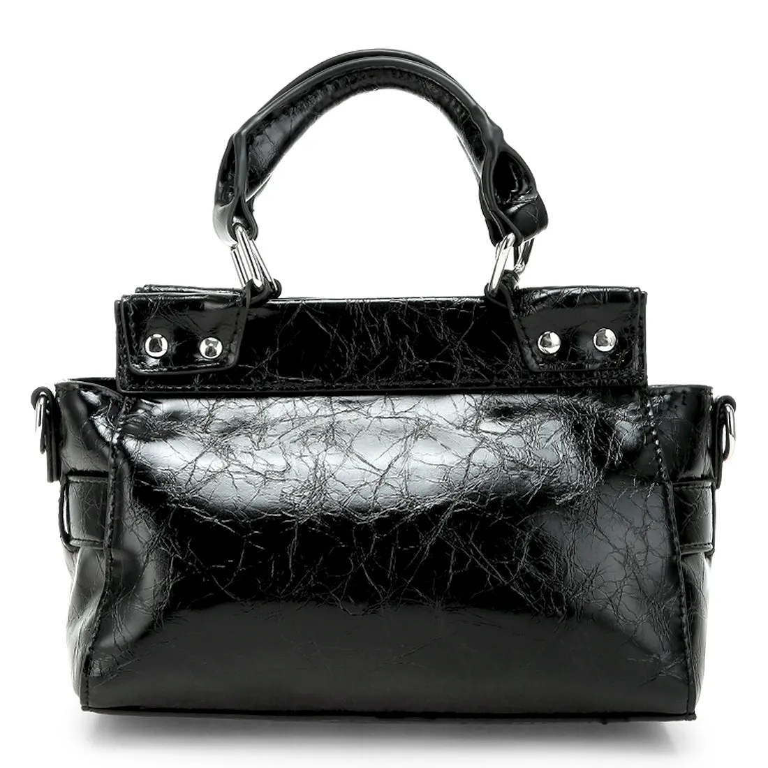 Buckle Detail Satchel Bag