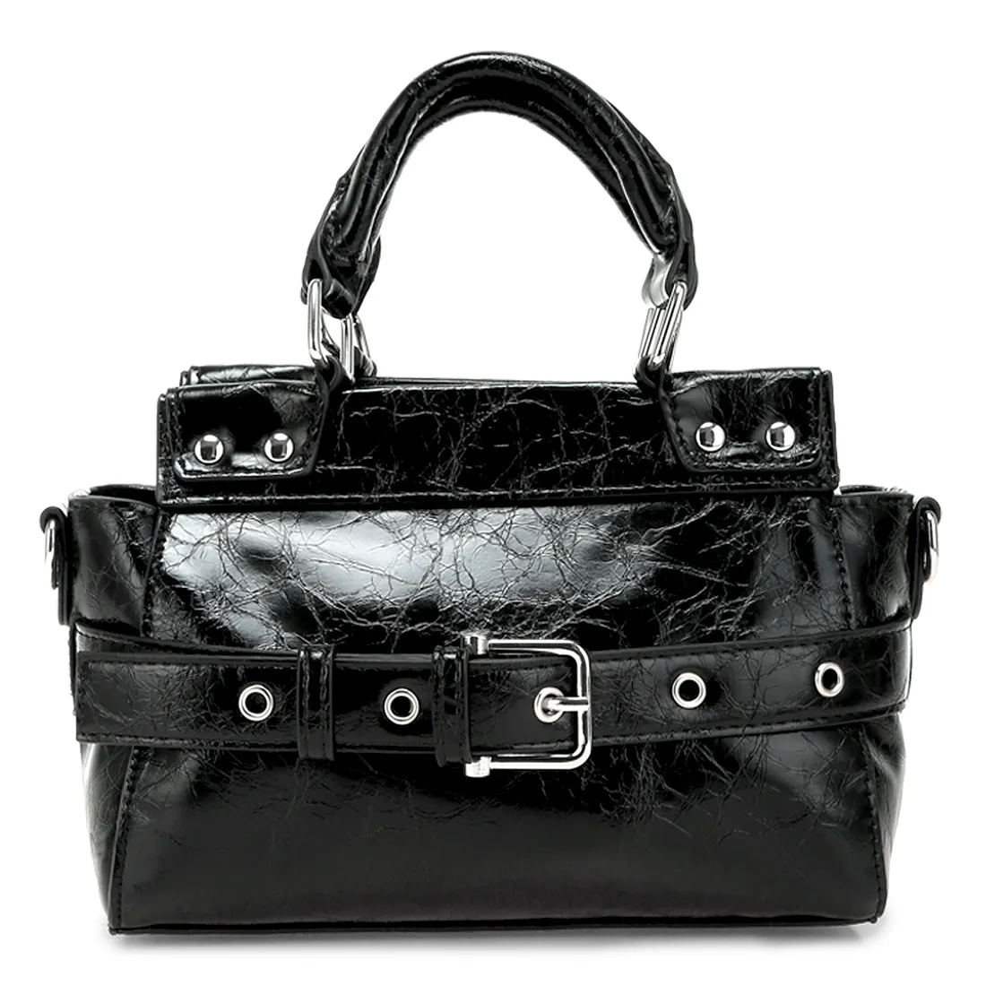 Buckle Detail Satchel Bag