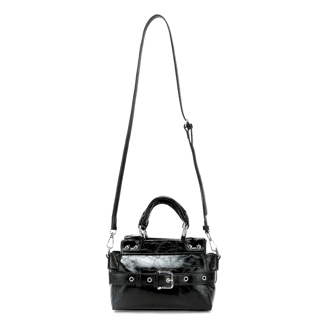 Buckle Detail Satchel Bag