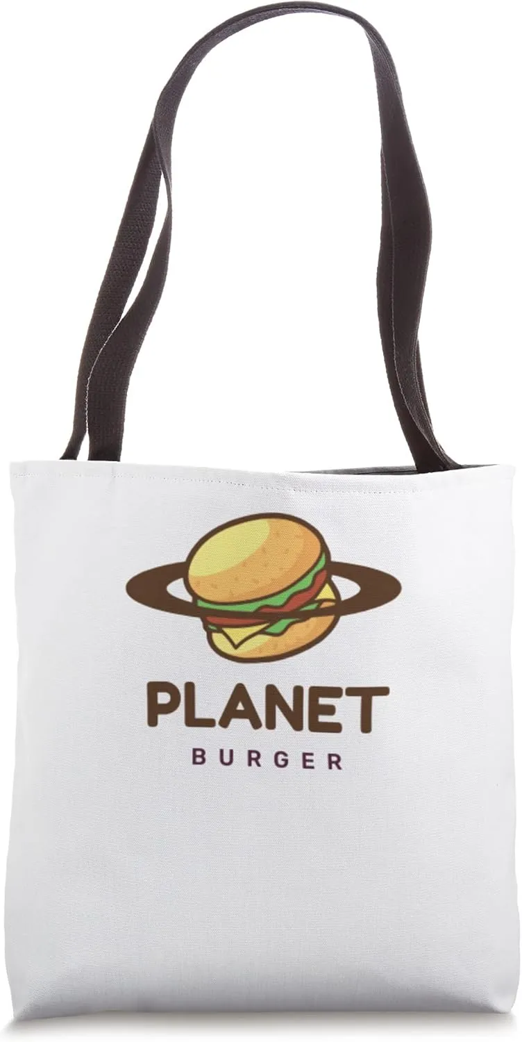 Burger World Famous Space Patty Design Tote Bag