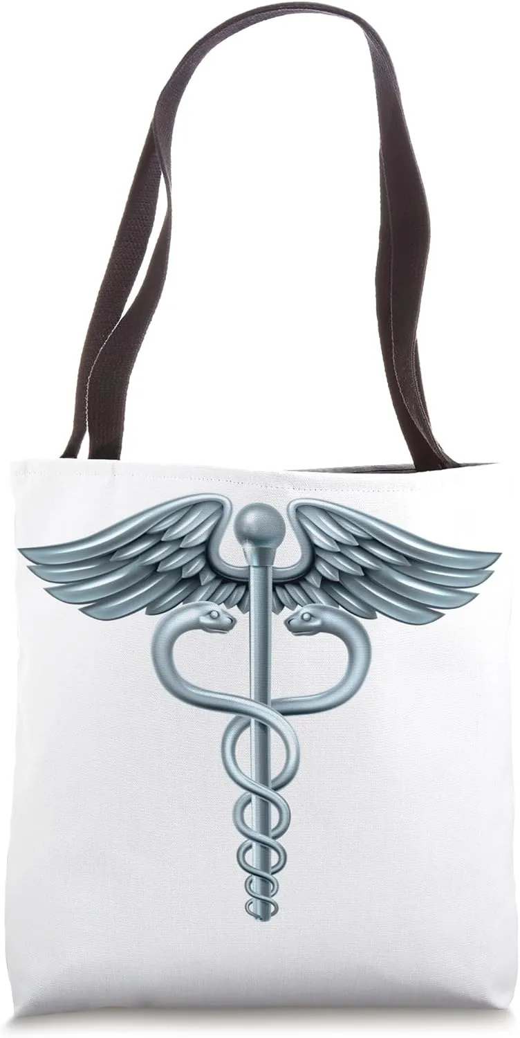 Caduceus medical symbol design Tote Bag
