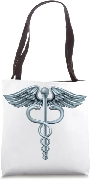 Caduceus medical symbol design Tote Bag