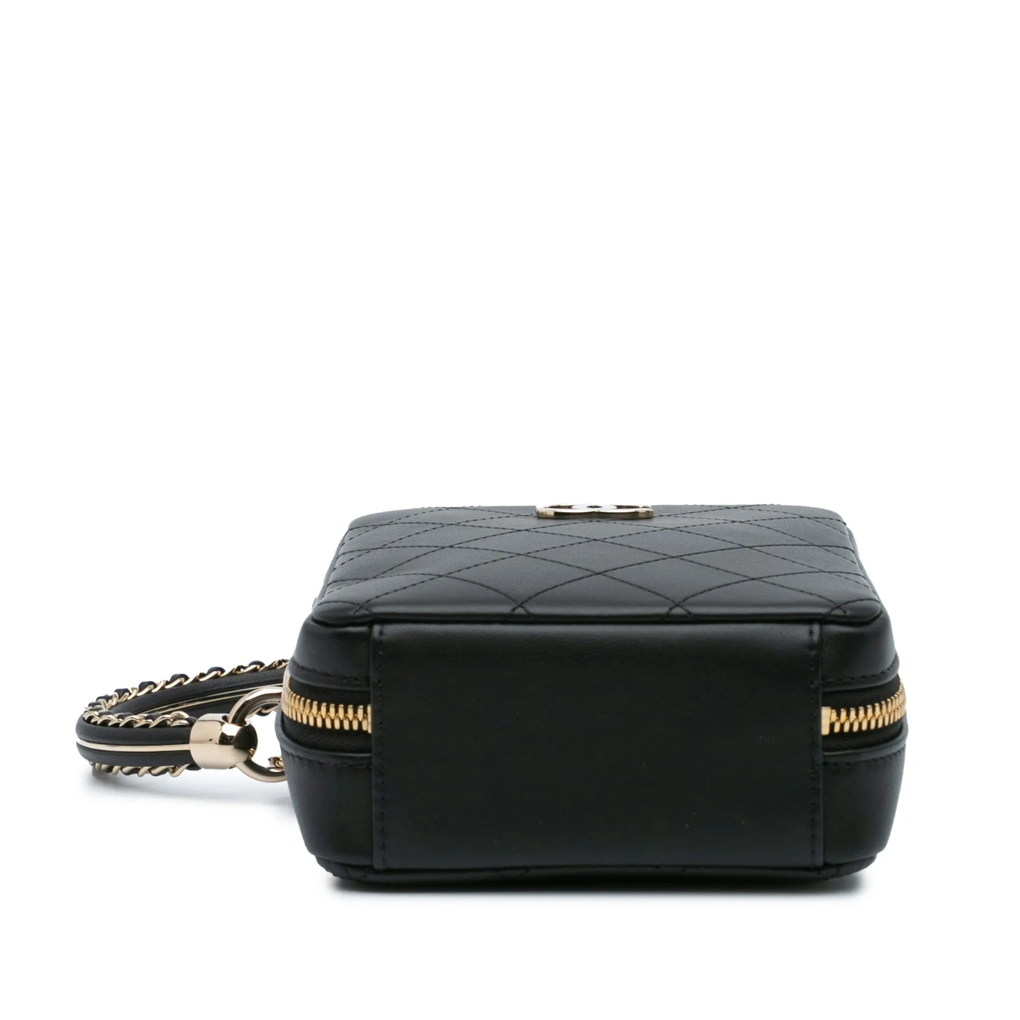 Calfskin Stitched Cup Of Tea Vanity Case