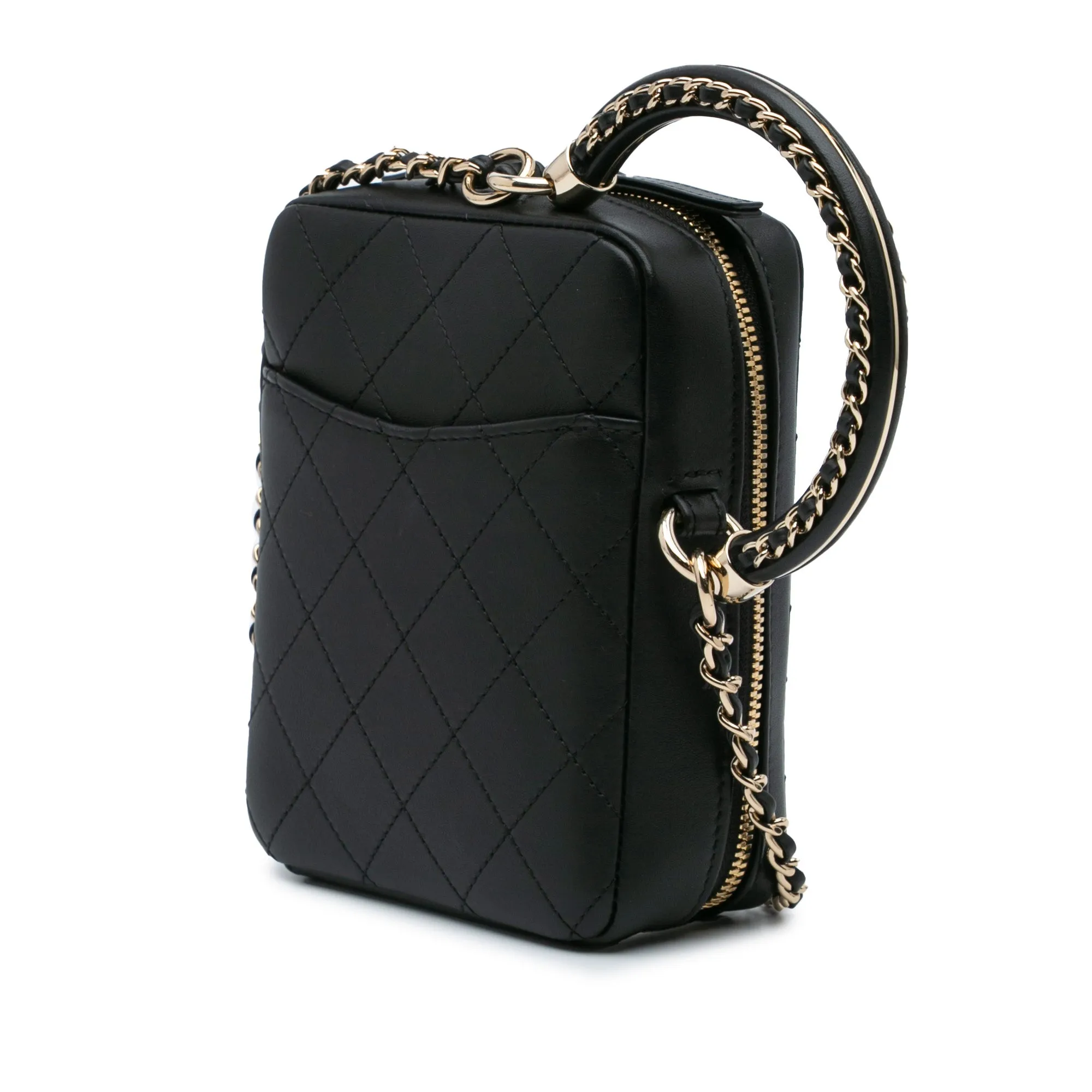 Calfskin Stitched Cup Of Tea Vanity Case