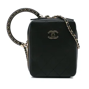 Calfskin Stitched Cup Of Tea Vanity Case