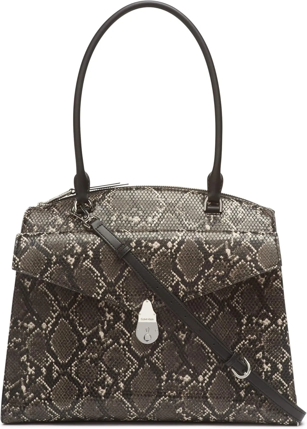 Calvin Klein Lock Candy Python Large Statement Satchel