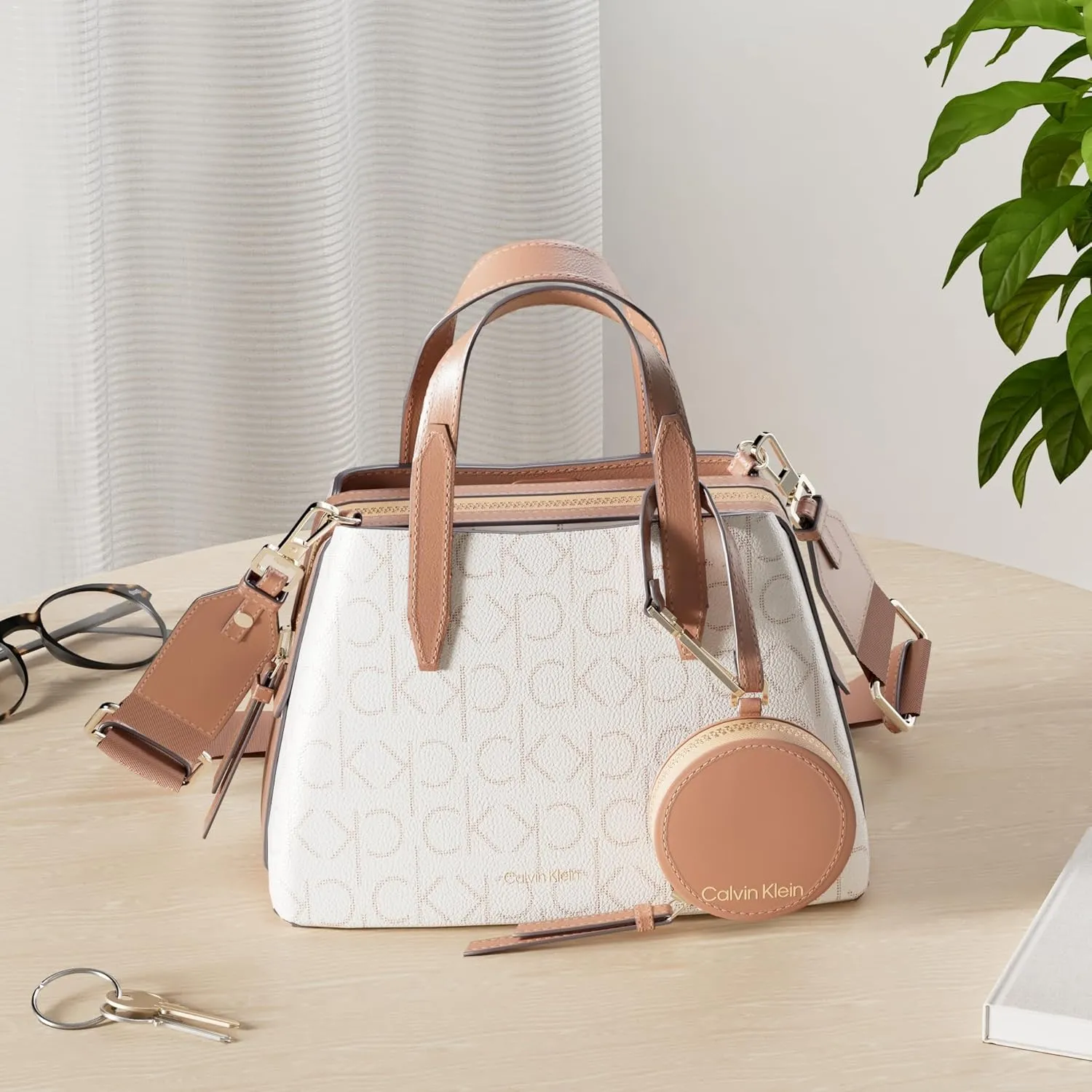Calvin Klein Millie 2 in 1 Triple Compartment Mini Satchel Crossbody