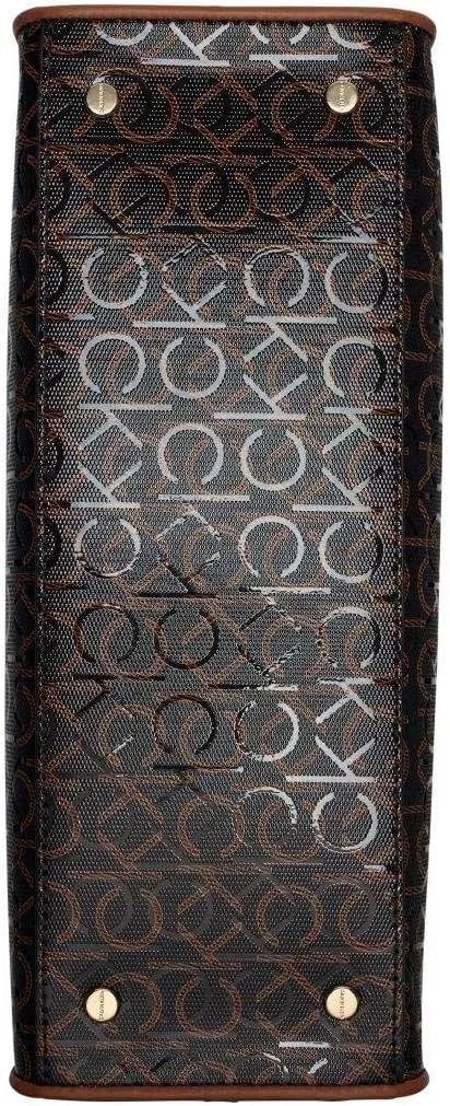 Calvin Klein Women's Margot Textured Logo Emboss Satchel