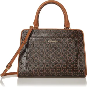 Calvin Klein Women's Margot Textured Logo Emboss Satchel