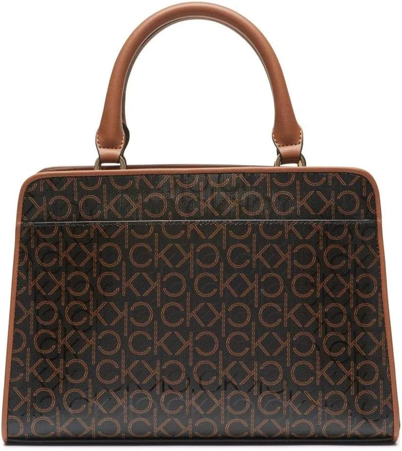 Calvin Klein Women's Margot Textured Logo Emboss Satchel