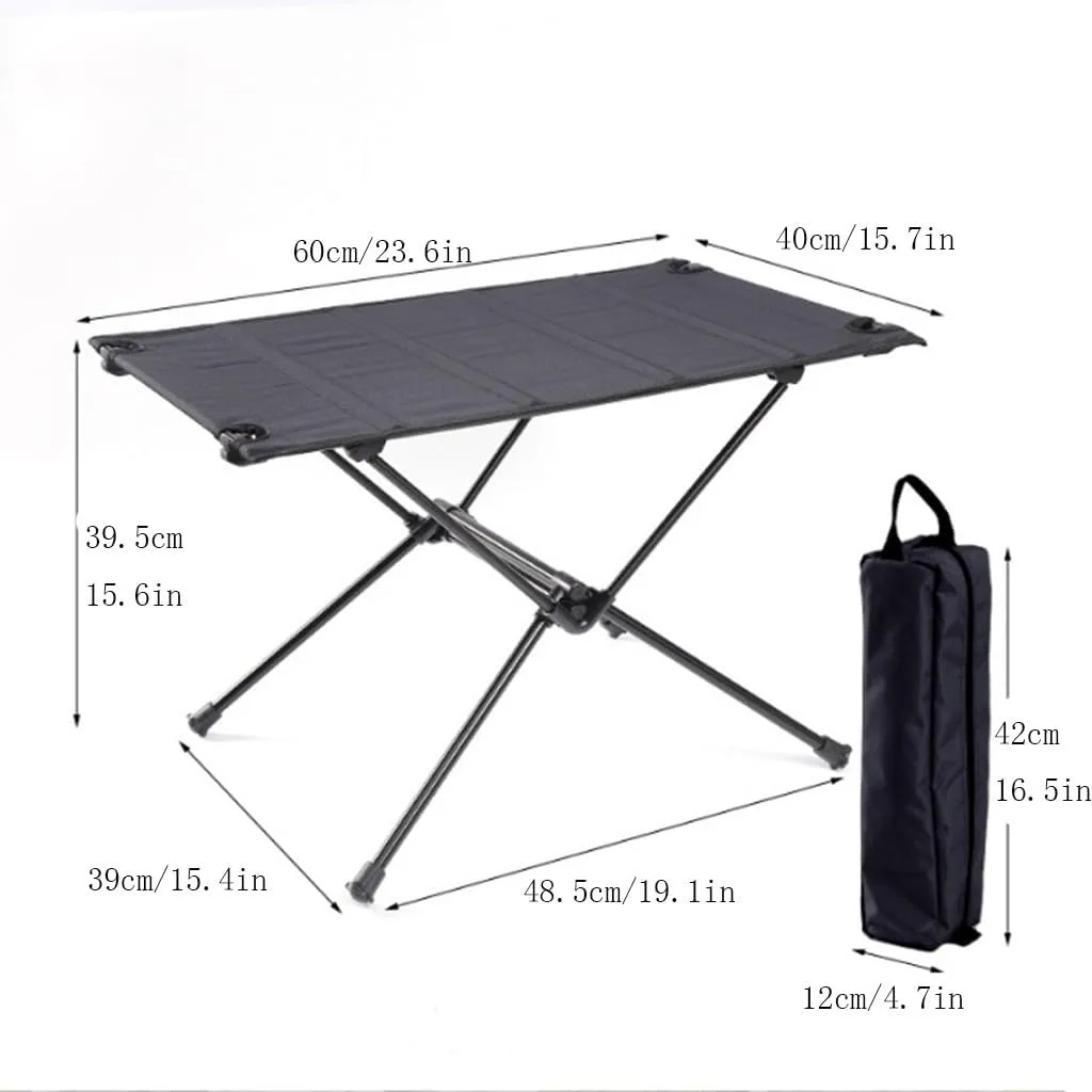 Camping Table with Folding Legs and Mesh Storage Basket Lightweight Portable Grill Accessories for Outdoor Backpacking Hiking and Travel