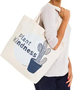 Canvas Tote Bag, Animal Design, Heavy Duty Gusseted, 100% Natural Cotton, for Shopping, Grocery, Laptop (T-KIND)