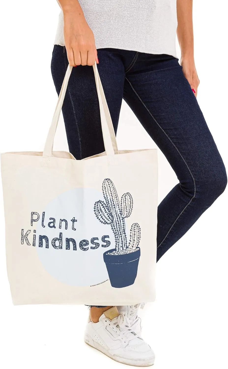 Canvas Tote Bag, Animal Design, Heavy Duty Gusseted, 100% Natural Cotton, for Shopping, Grocery, Laptop (T-KIND)